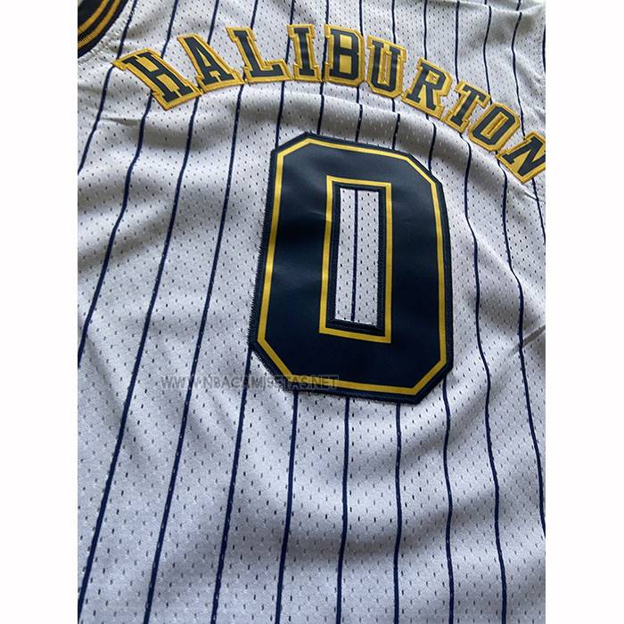 Camiseta Indiana Pacers Tyrese Haliburton NO 0 Mitchell & Ness 2020-21 Blanco